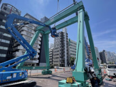 【錦糸町】10t橋型クレーン解体工事 2日目レポート🛠📦